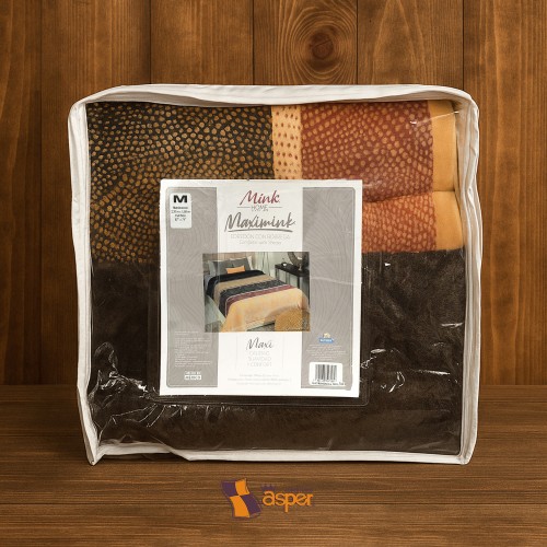 COBERTOR CON BORREGA ETYL MATRIMONIAL, 2,20 X 1,80 MTS.