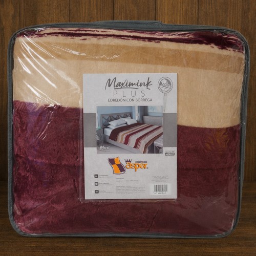 COBERTOR CON BORREGA MARRIS, MATRIMONIAL, 2,20 X 1,80 MTS.