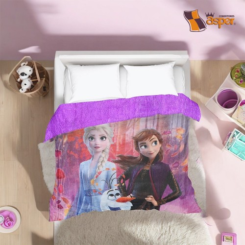 Cobertor- edredón FROZEN con borrega, Matrimonial