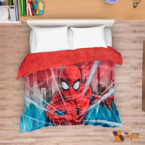 Cobertor- edredn SPIDERMAN con borrega, Matrimonial