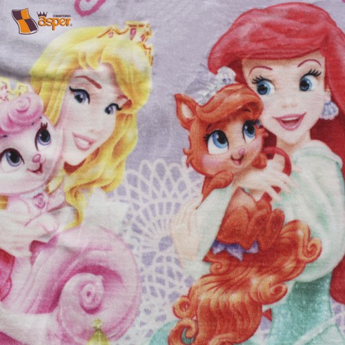 Cobertor- edredón PRINCESAS MIS MASCOTAS con borrega, Matrimonial