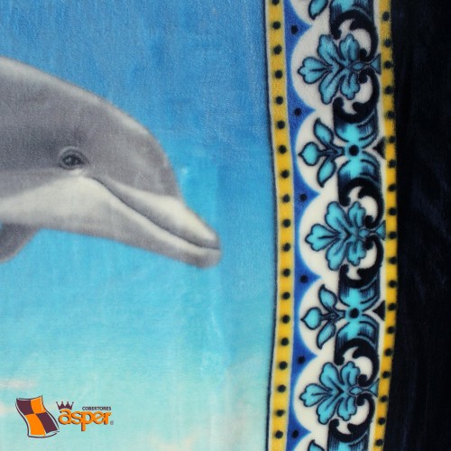 Cobertor- sobrecamero, DELFINES, Matrimonial