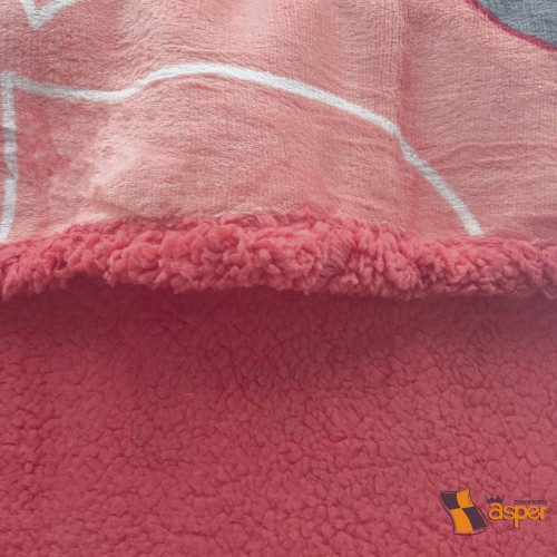 COBERTOR LIGERO PENNY CON BORREGA , MATRIMONIAL, 2,20 X 1,80 MTS.  