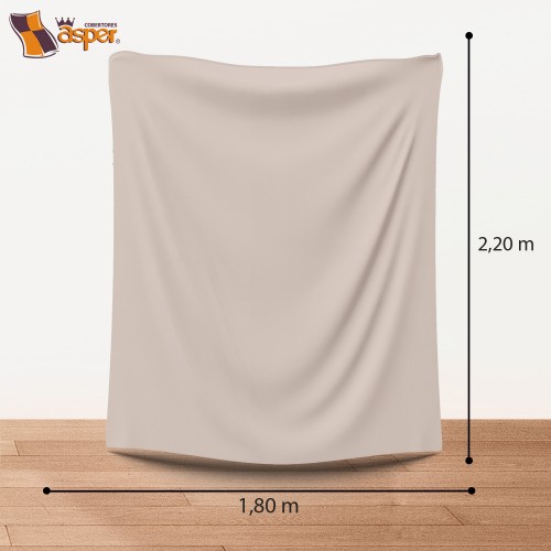 COBERTOR LIGERO CAMEL, MATRIMONIAL, 2,20 X 1,80 MTS.  