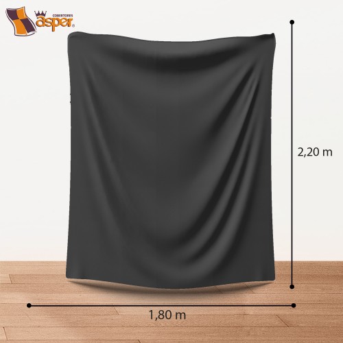 COBERTOR LIGERO GRIS, MATRIMONIAL, 2,20 X 1,80 MTS.  