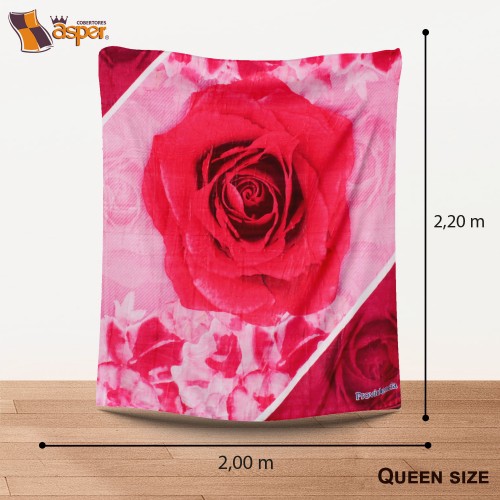 Cobertor- sobrecamero, ROSA, QUEEN SIZE