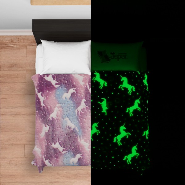 Cobija ligera UNICORNIOS luminosa