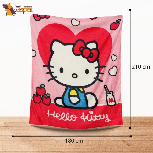 Cobertor HELLO KITTY 2,10 x 1,80 m