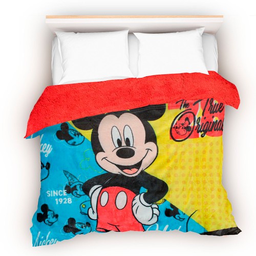 Cobertor- edredn MICKEY MOUSE con borrega, Matrimonial