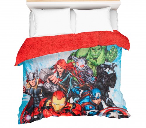 Cobertor- edredn AVENGER con borrega, Matrimonial