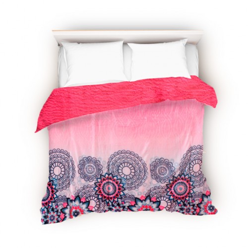 Cobertor- edredón MANDALA con borrega, Matrimonial