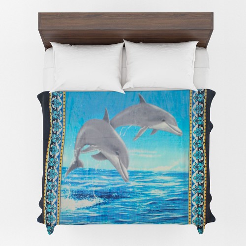 Cobertor- sobrecamero, DELFINES, Matrimonial