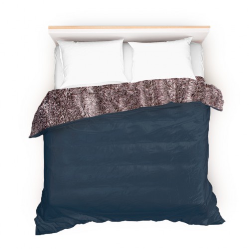 Cobertor- edredón CABALLOS con borrega, King size, 2,40 x 2,20 m.