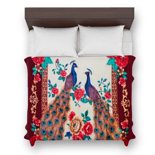 COBERTOR RASCHEL PAVORREALES, KING SIZE, MEDIDAS: 2.40 X 2.30 MTS.  