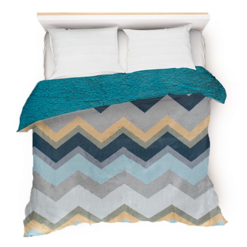 COBERTOR LIGERO TUVALU CON BORREGA , MATRIMONIAL, 2,20 X 1,80 MTS.  